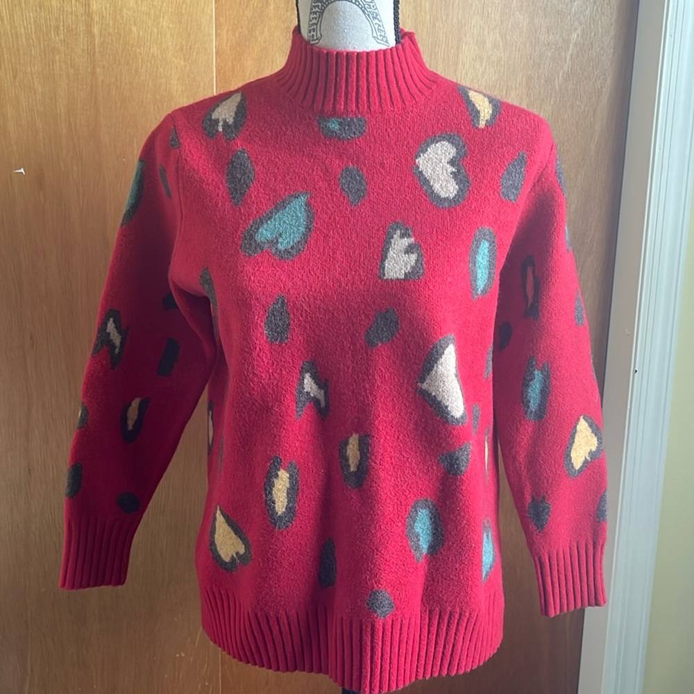 Wool Blend Knit Sweater from Camden Market
Heart Pattern